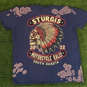 Colortone Sturgis 82nd Annual 2022 Bike Rally Black Tie-Dye T-Shirt Men’s XL